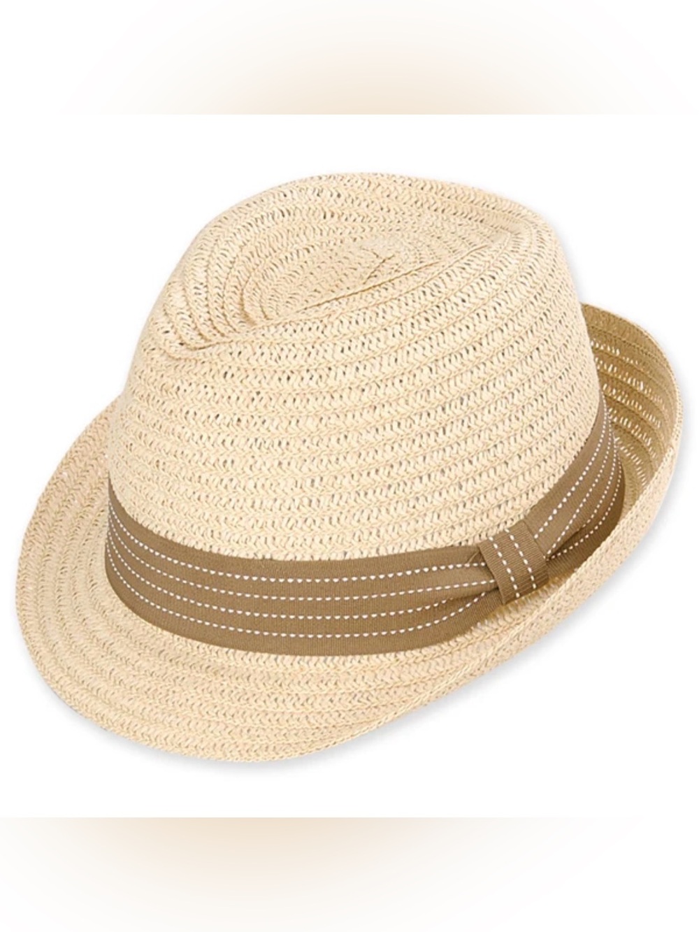 Men's Straw Fedora with adjustable inside.  New never worn